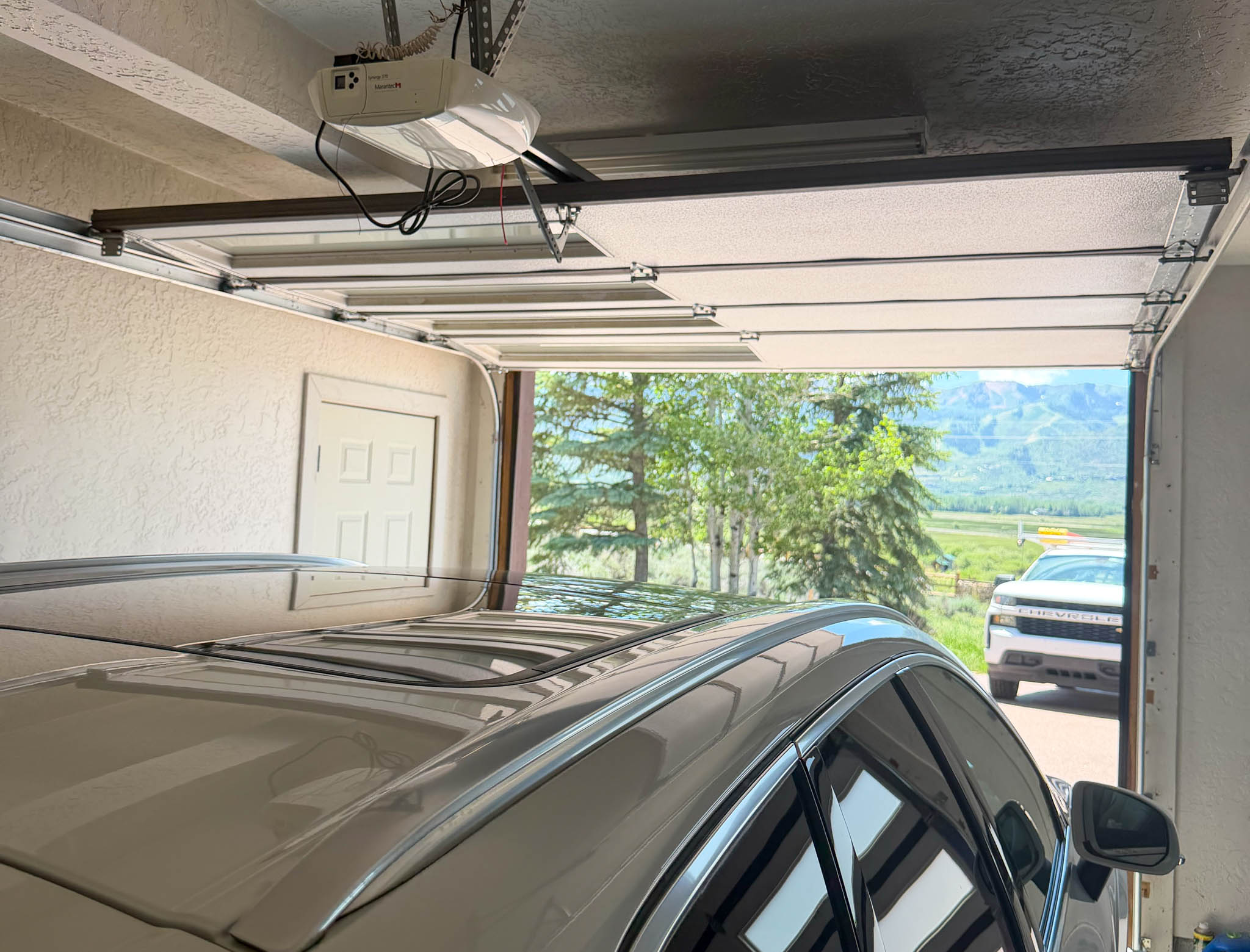 Garage door track repair